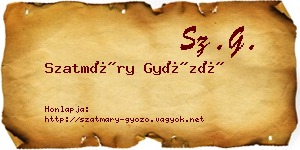 Szatmáry Győző névjegykártya